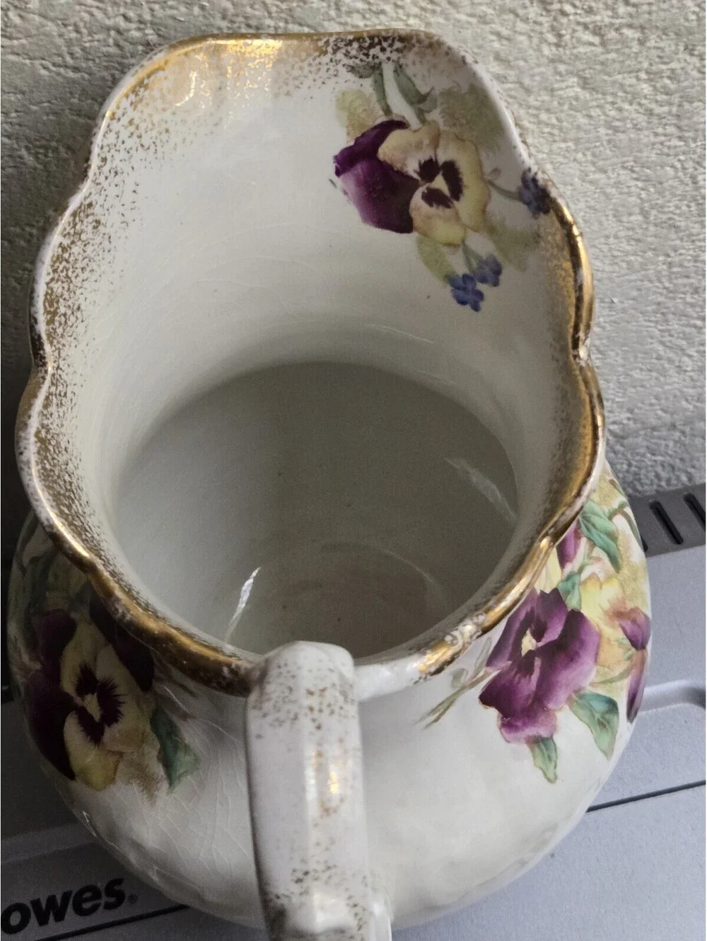 Antique Porcelain Anchor Pottery Pitcher 8